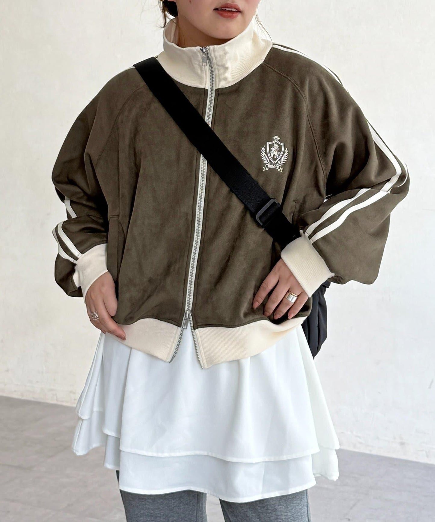 仿麂皮運動夾克