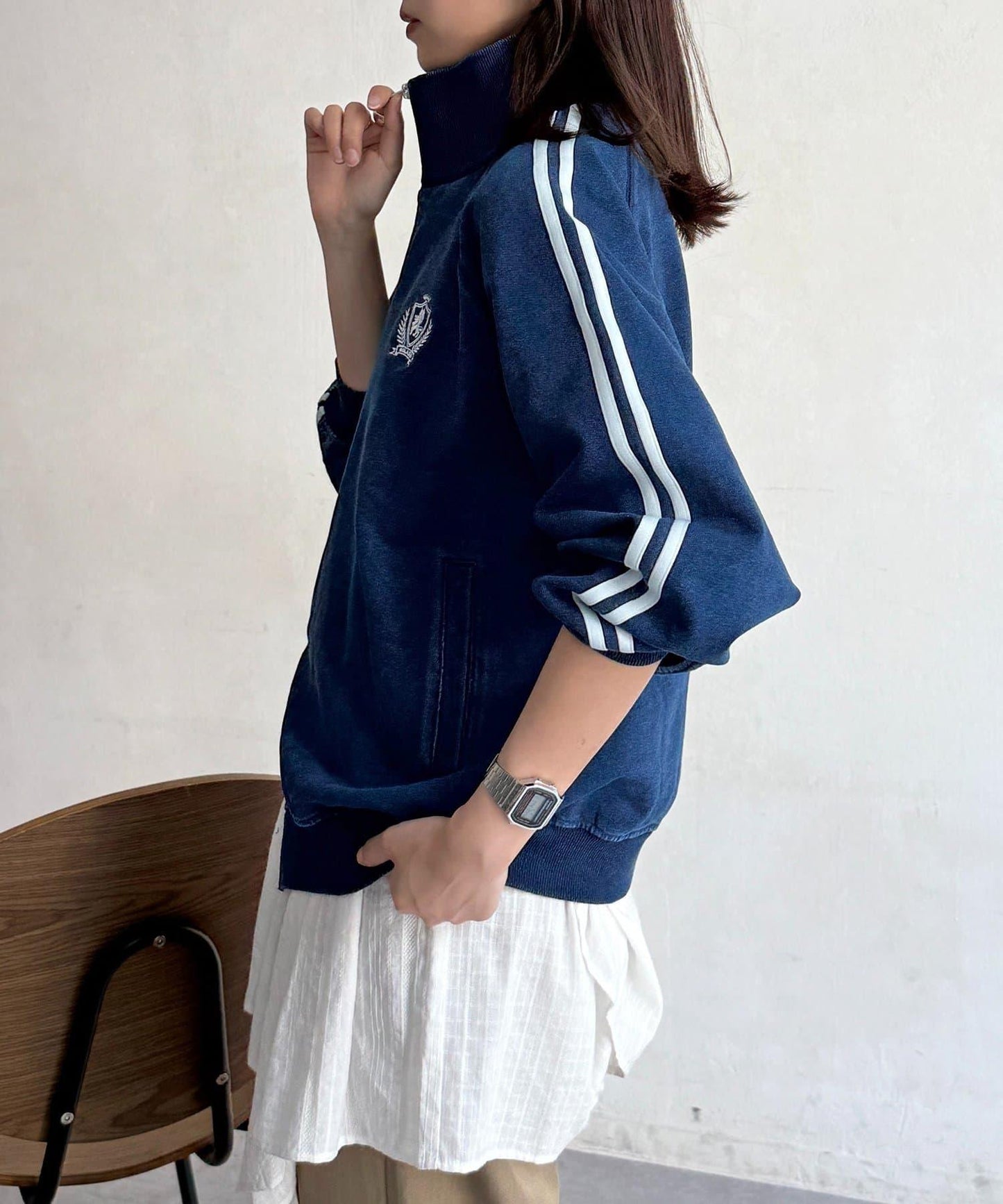 仿麂皮運動夾克