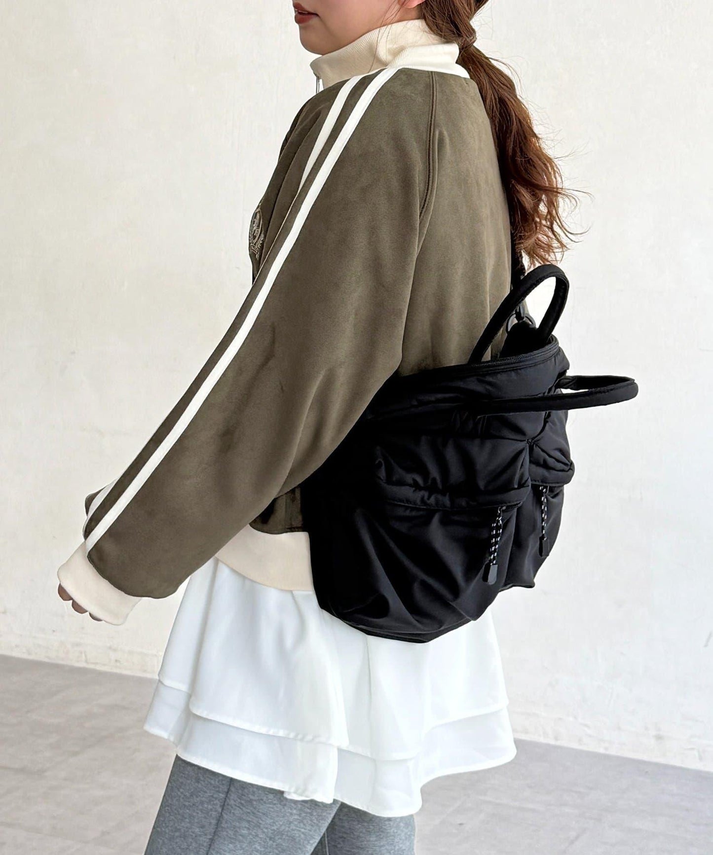 仿麂皮運動夾克