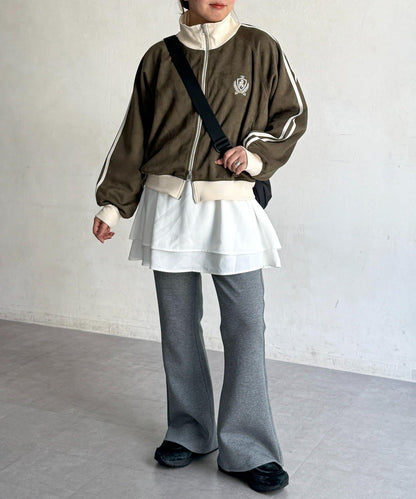 仿麂皮運動夾克