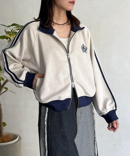 仿麂皮運動夾克