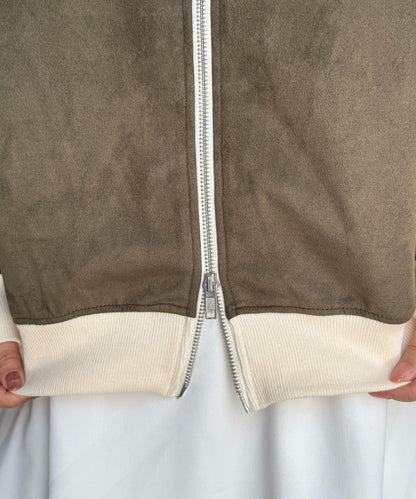 仿麂皮運動夾克