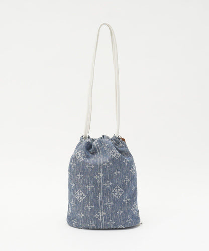 牛仔提花 3WAY 抽繩包