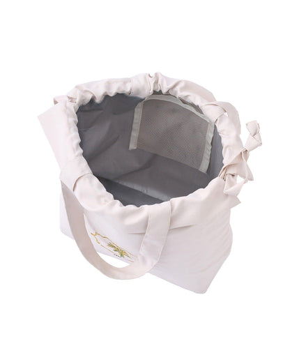 含羞草刺繡 保冷 束口包