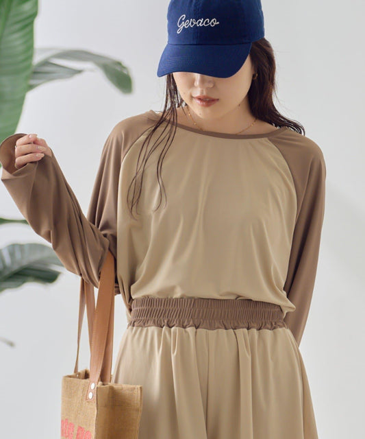 後背蝴蝶結插肩袖 防曬上衣