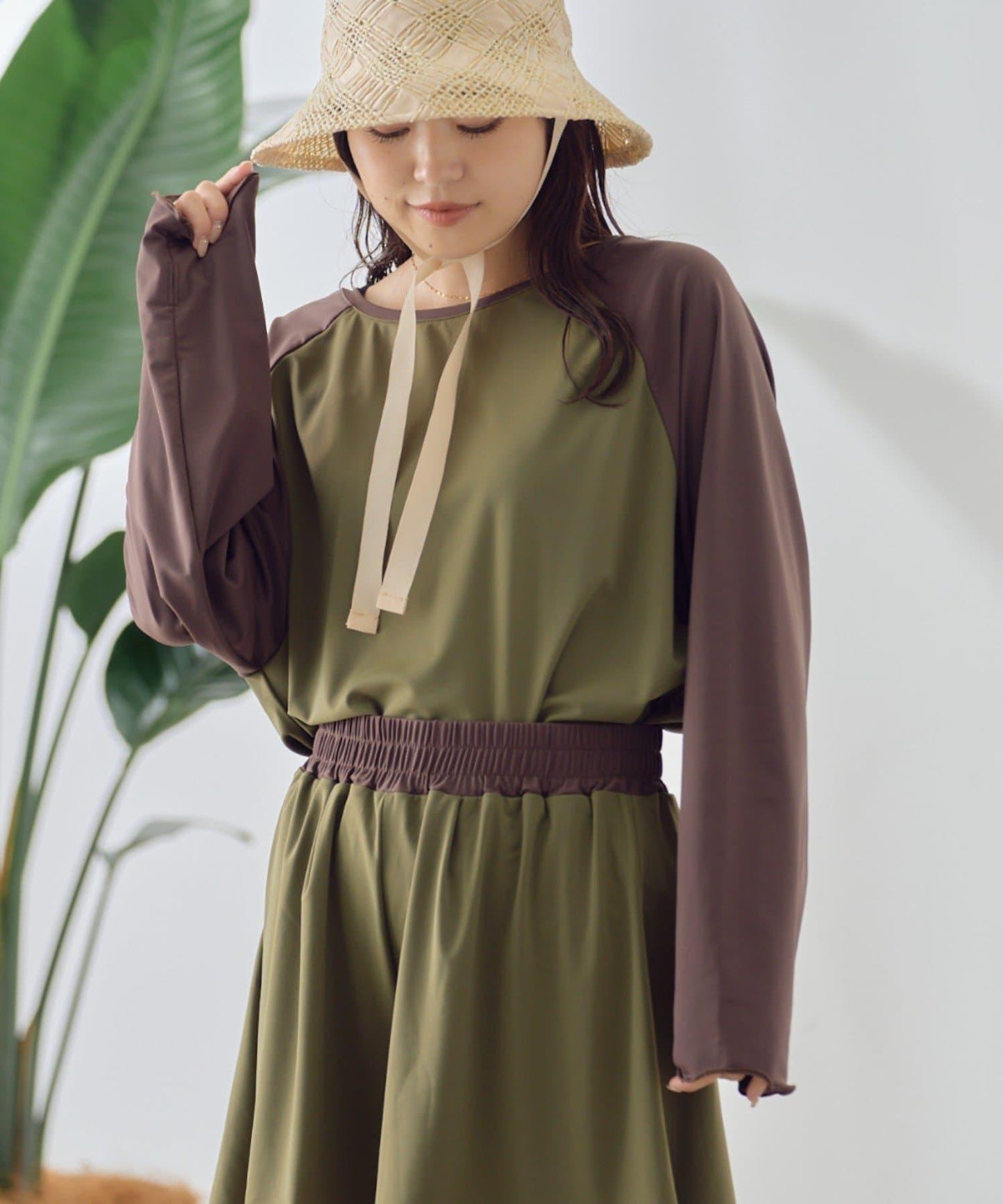 後背蝴蝶結插肩袖 防曬上衣