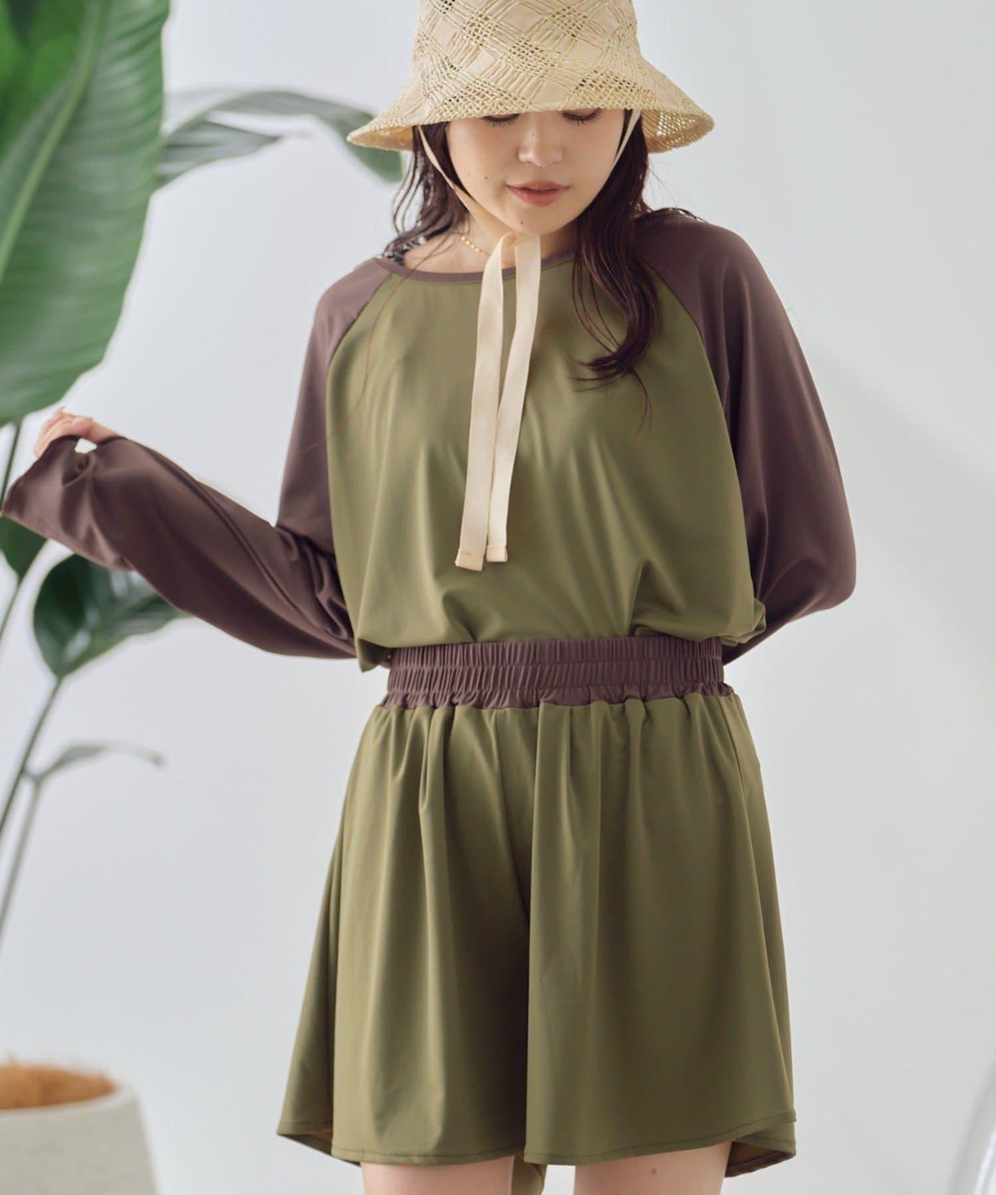 後背蝴蝶結插肩袖 防曬上衣