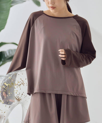 後背蝴蝶結插肩袖 防曬上衣