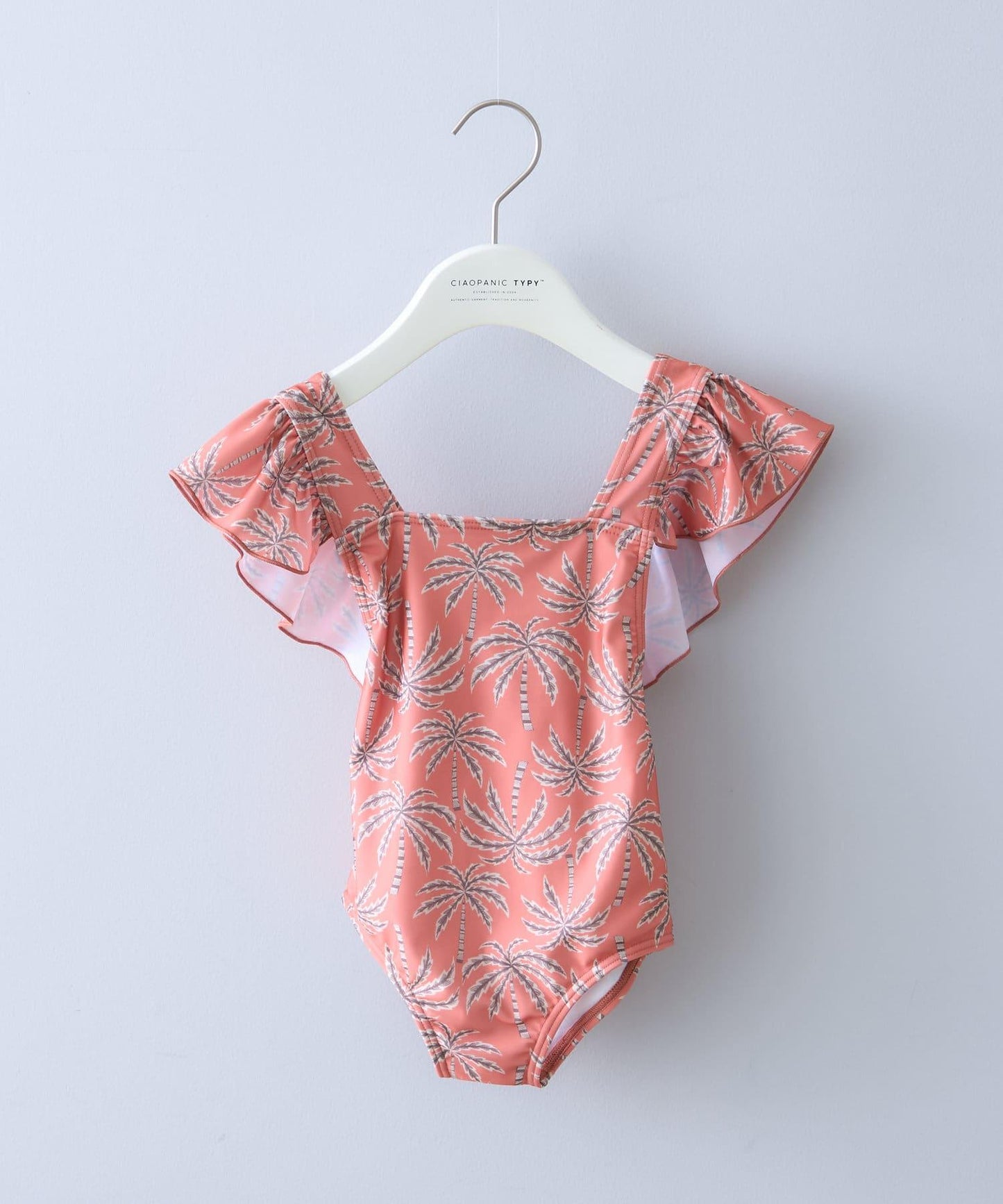 CIAOPANIC TYPY KIDS 袖部荷葉邊印花連體泳衣