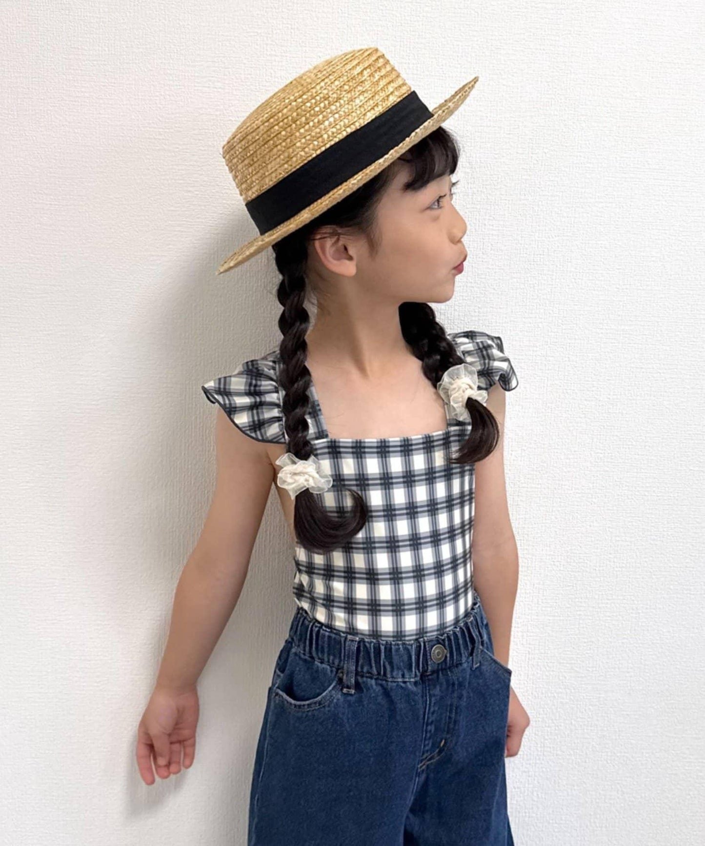 CIAOPANIC TYPY KIDS 袖部荷葉邊印花連體泳衣