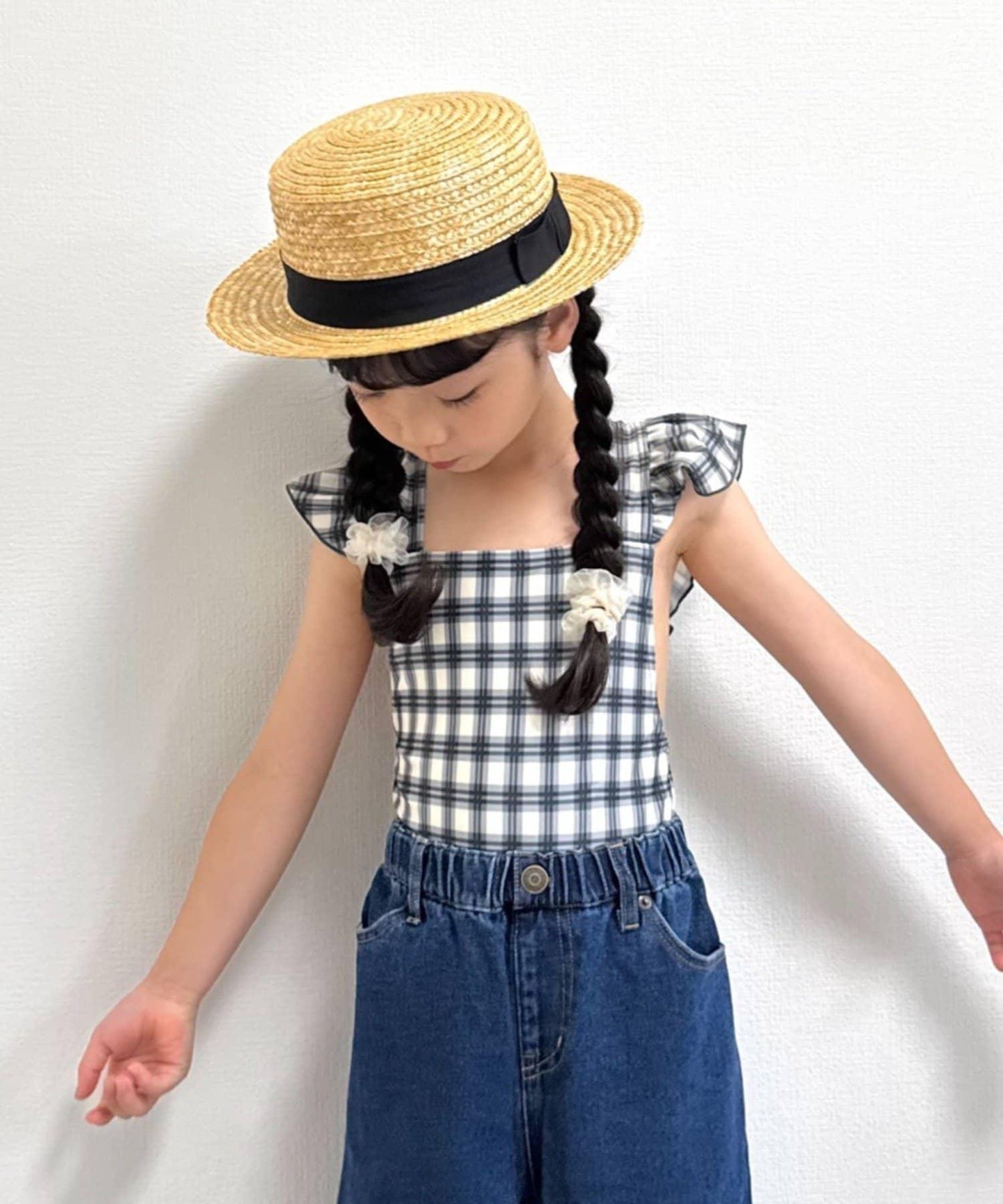 CIAOPANIC TYPY KIDS 袖部荷葉邊印花連體泳衣