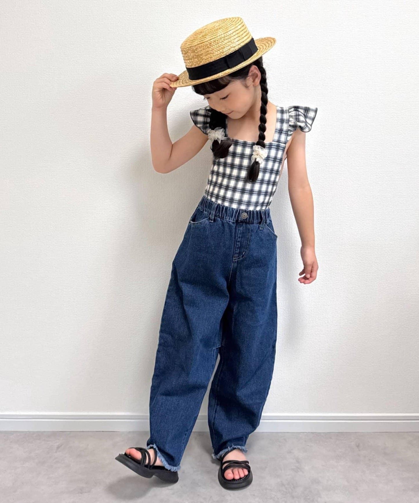 CIAOPANIC TYPY KIDS 袖部荷葉邊印花連體泳衣