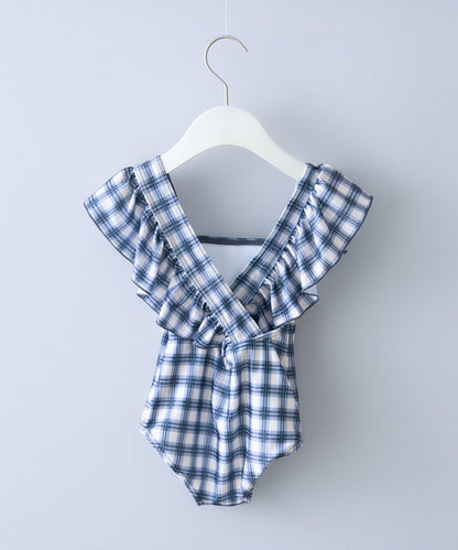 CIAOPANIC TYPY KIDS 袖部荷葉邊印花連體泳衣