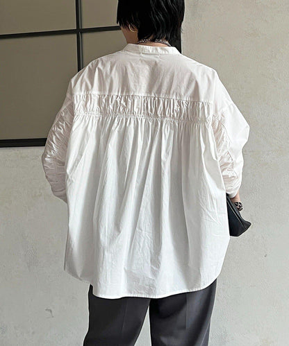後褶設計襯衫