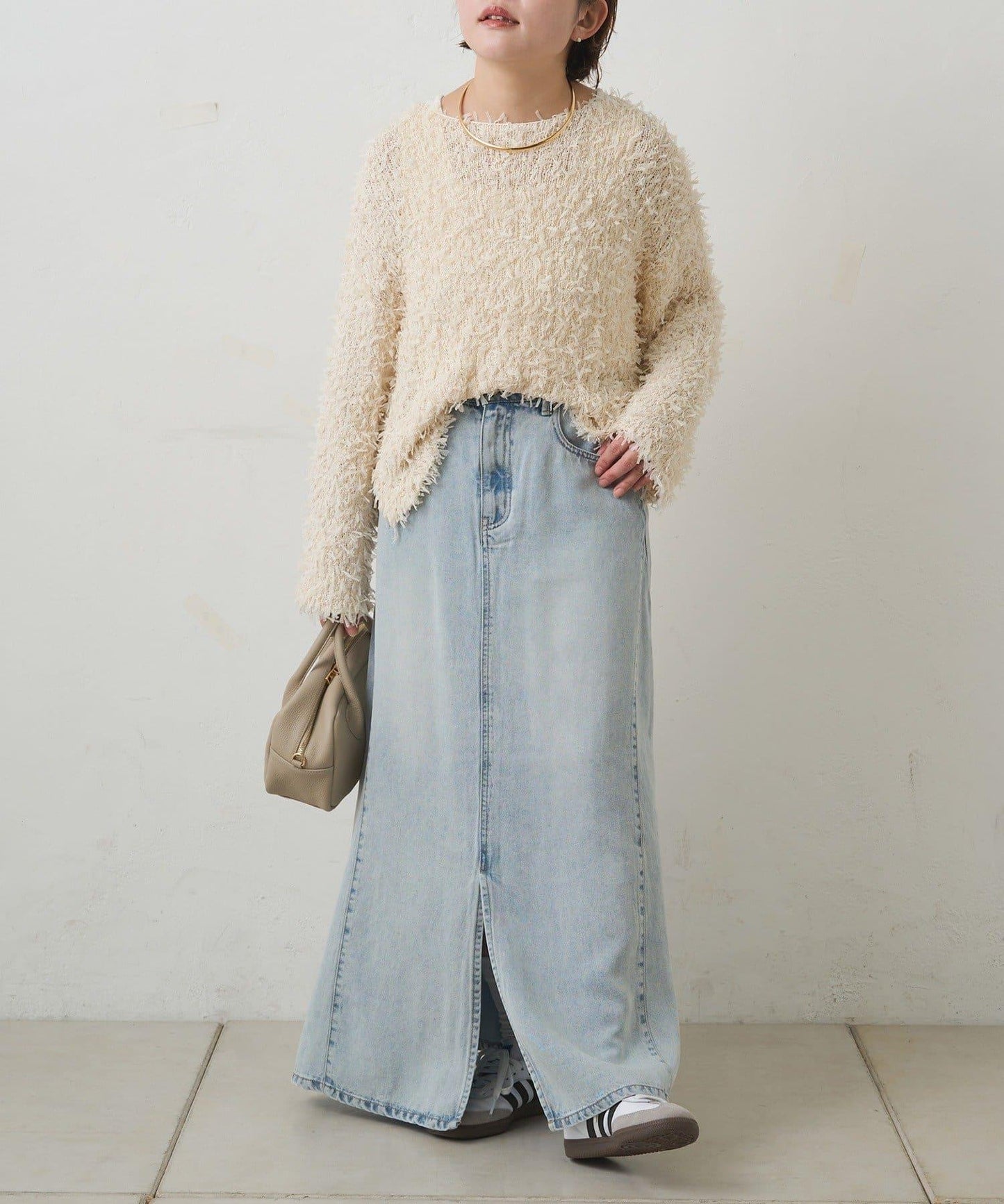 天絲混紡牛仔半身裙