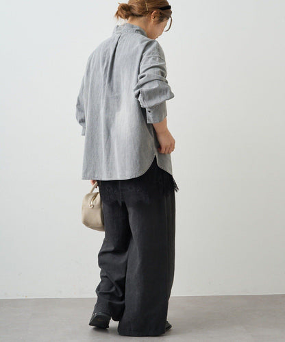 牛仔蝴蝶結設計襯衫