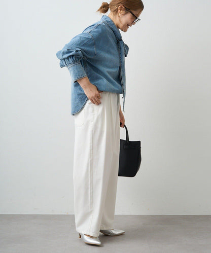 牛仔蝴蝶結設計襯衫