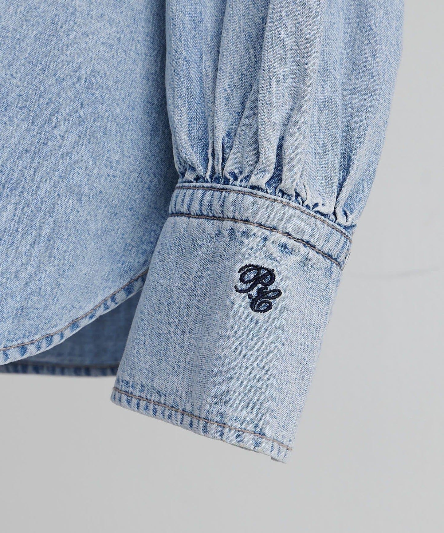 牛仔蝴蝶結設計襯衫