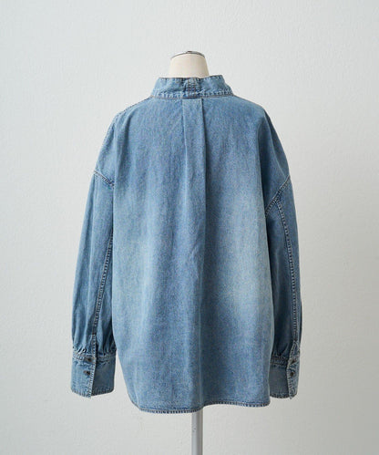 牛仔蝴蝶結設計襯衫