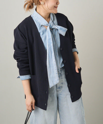 牛仔蝴蝶結設計襯衫