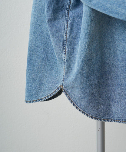 牛仔蝴蝶結設計襯衫