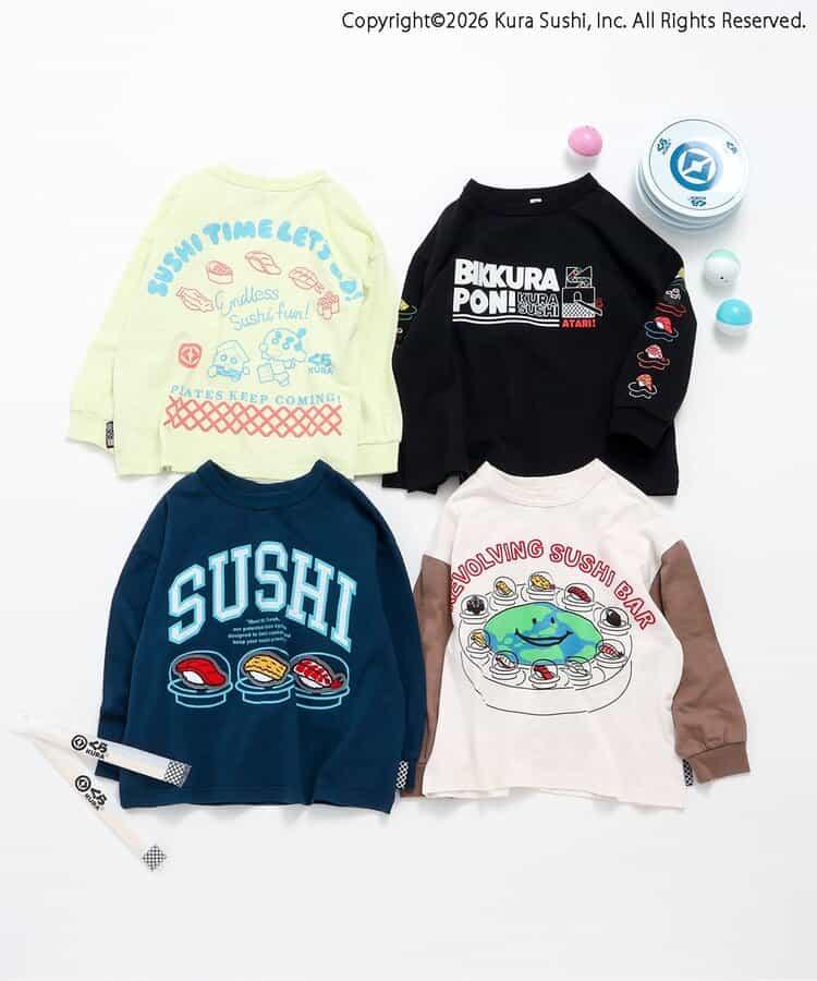 Link 防汙處理 くら壽司聯名 四款四色圖案 T恤