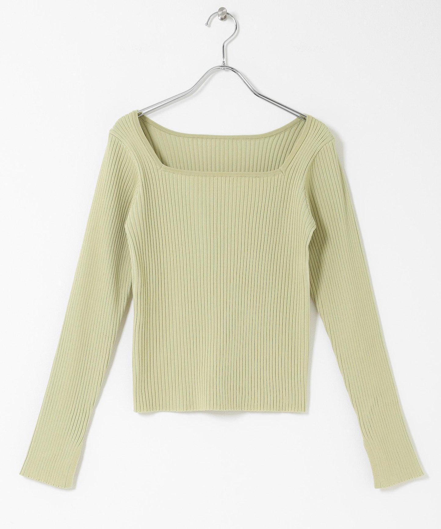 真絲混紡方領針織上衣 款