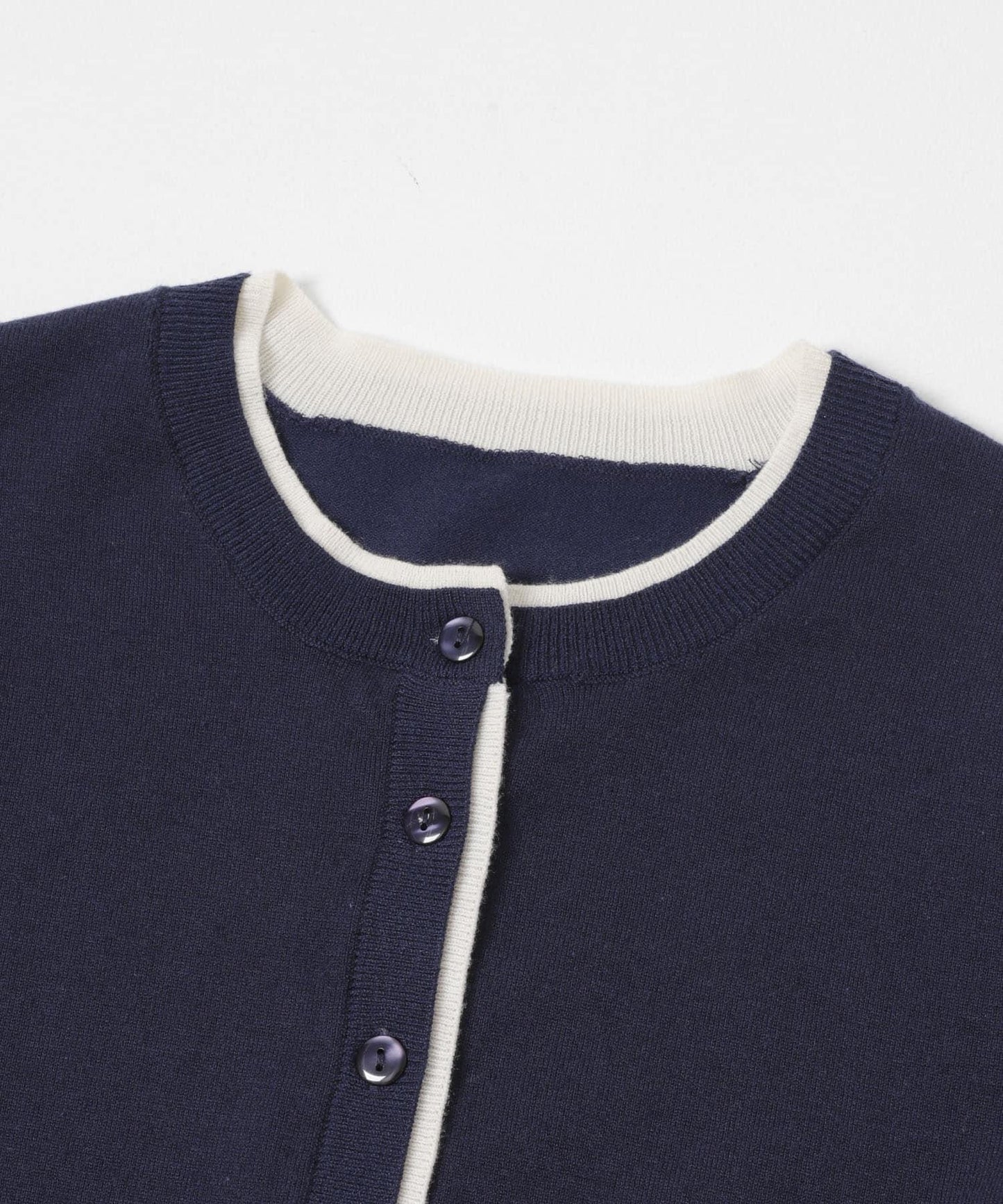 拼色荷葉邊針織開衫