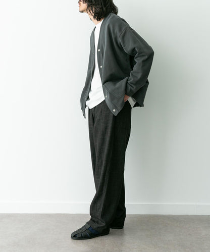 牛仔風寬鬆闊腿休閒褲