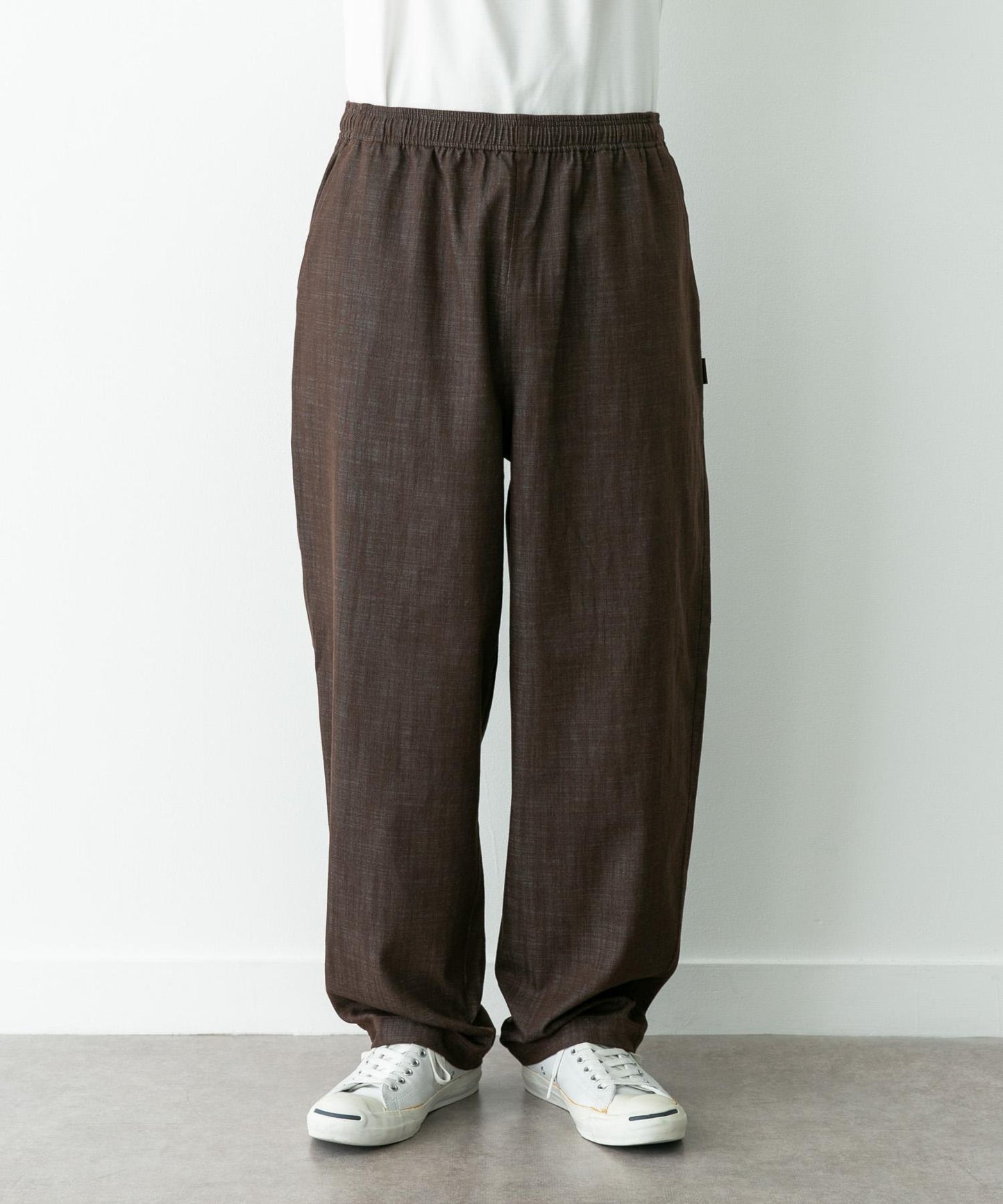 牛仔風寬鬆闊腿休閒褲