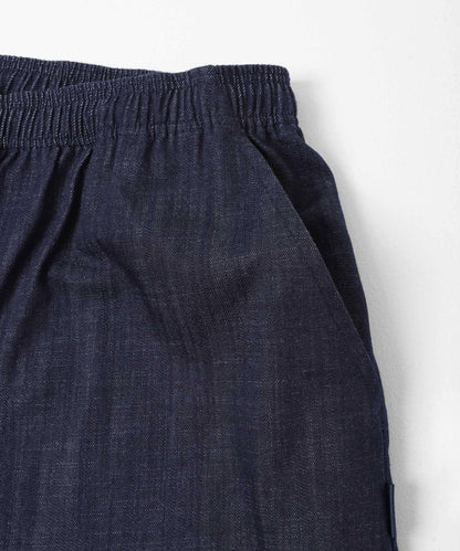 牛仔風寬鬆闊腿休閒褲