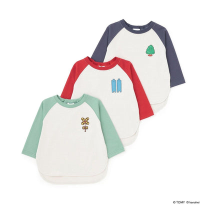 單點拼色拉格蘭T恤