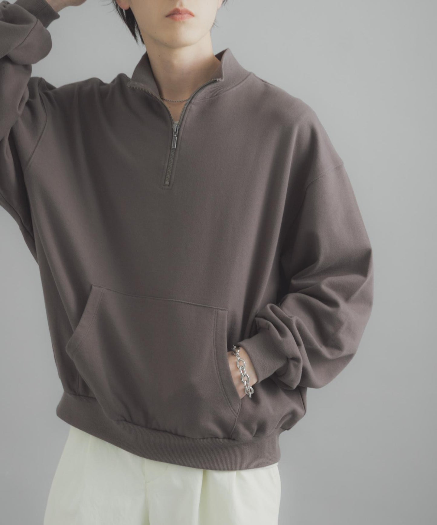 可水洗 防潑水 防花粉 SKIN Proof 半拉鍊衛衣