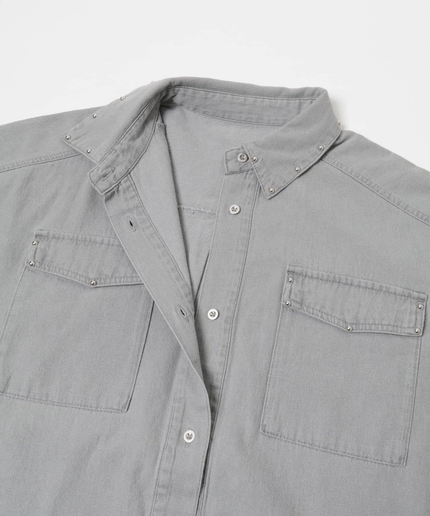 鉚釘設計 牛仔襯衫