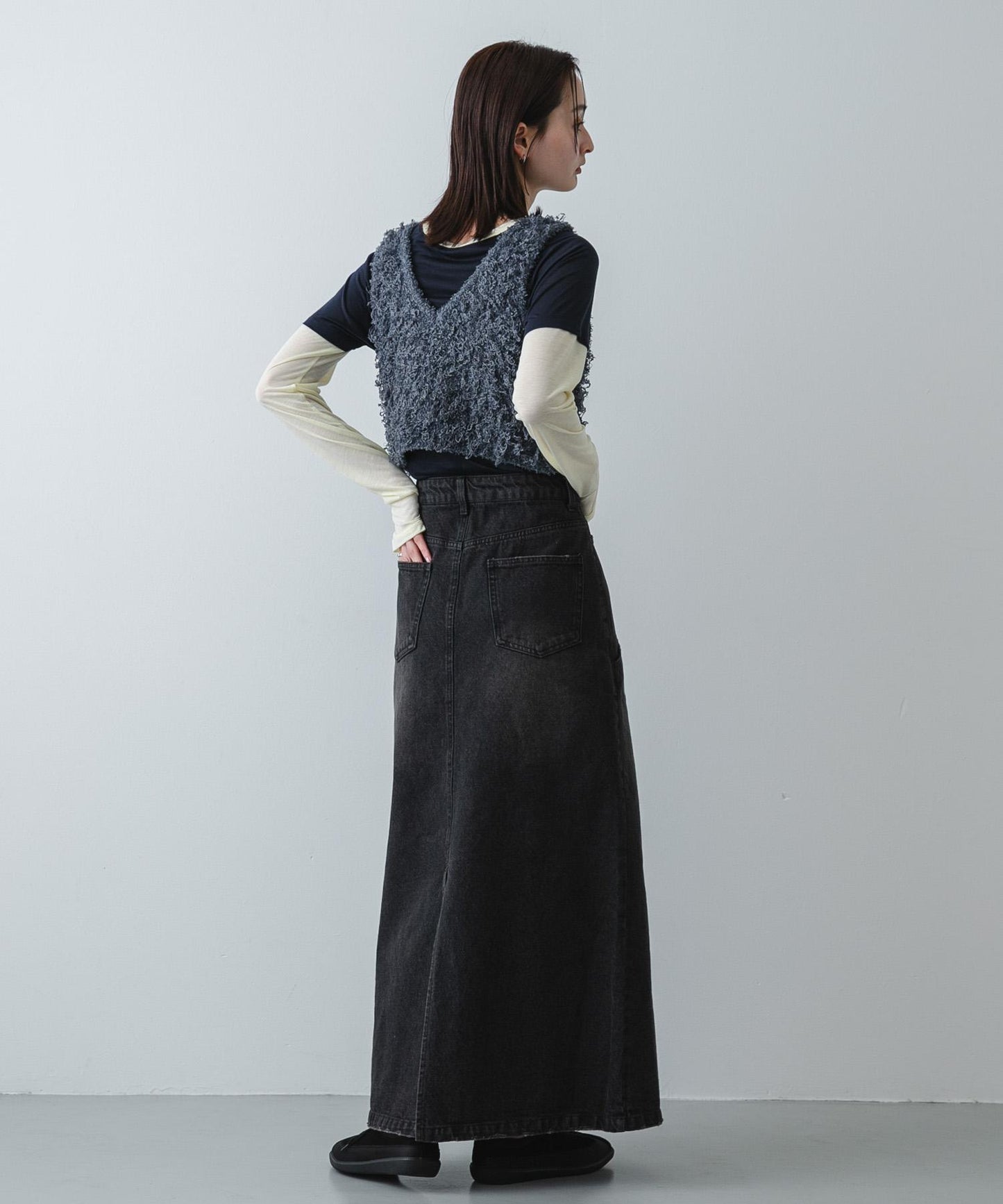 可機洗 2way蝴蝶結帶紗圈織 針織背心