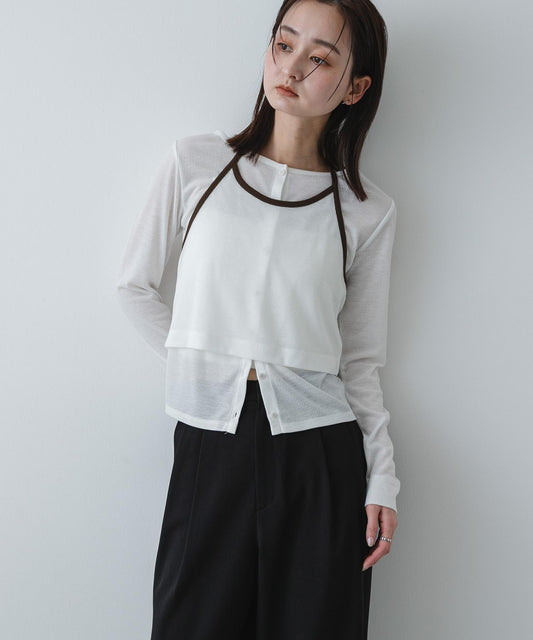 套裝風針織上衣