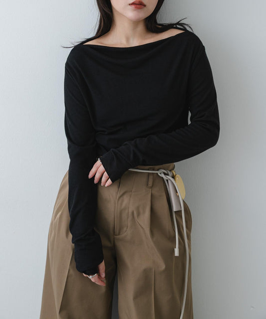 透紗褶襉羅紋上衣