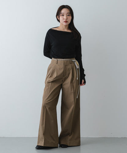 透紗褶襉羅紋上衣