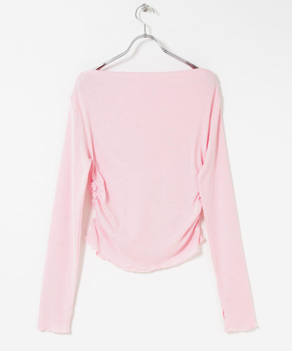 透紗褶襉羅紋上衣