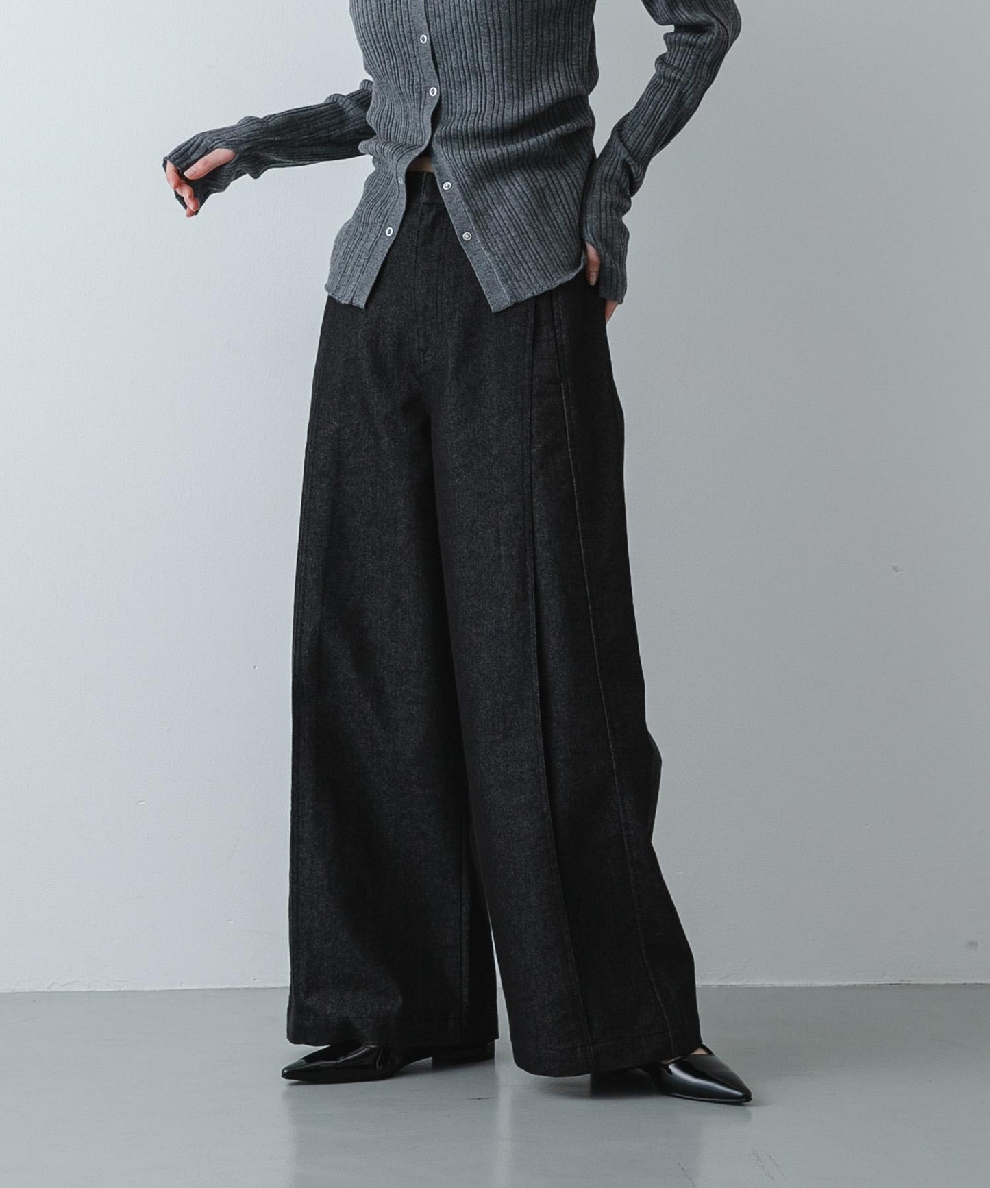 仿牛仔質感 西裝褲