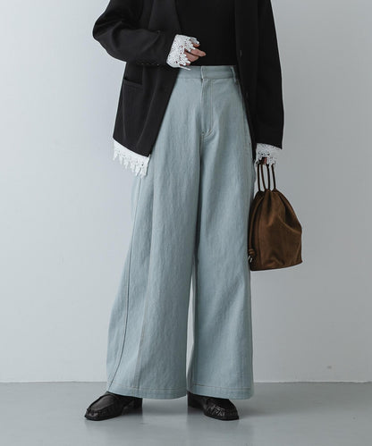 仿牛仔質感 西裝褲