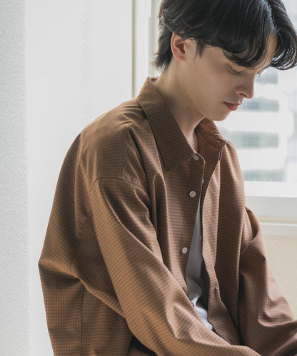 小格紋 經典領口 襯衫