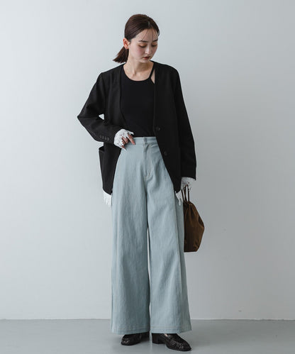 仿牛仔質感 西裝褲