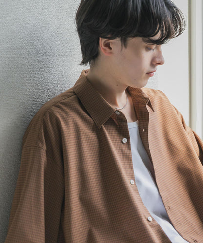 小格紋 經典領口 襯衫