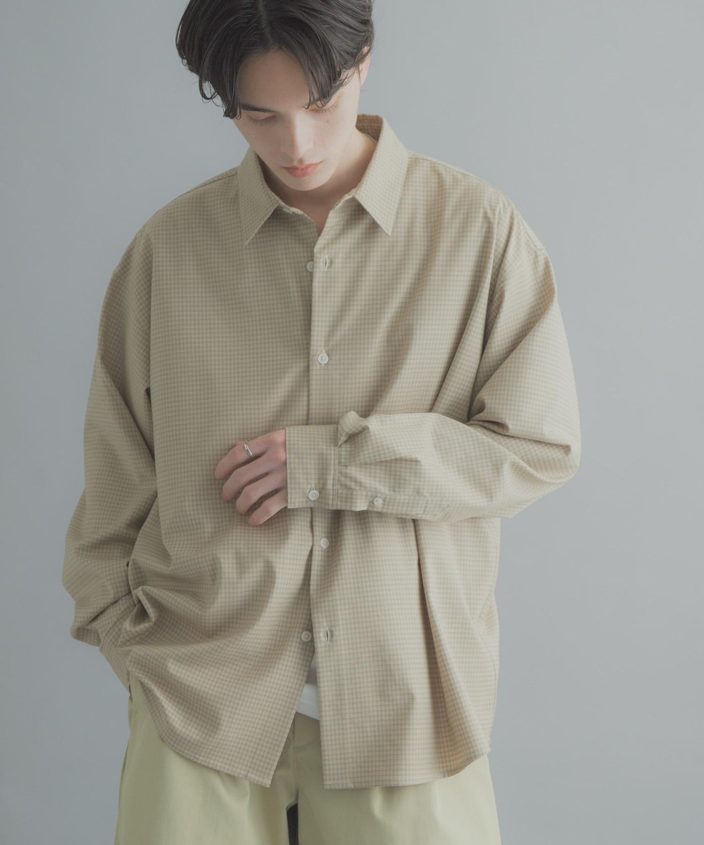 小格紋 經典領口 襯衫