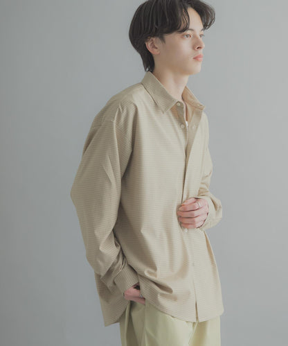 小格紋 經典領口 襯衫