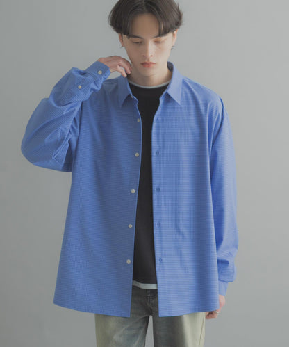 小格紋 經典領口 襯衫