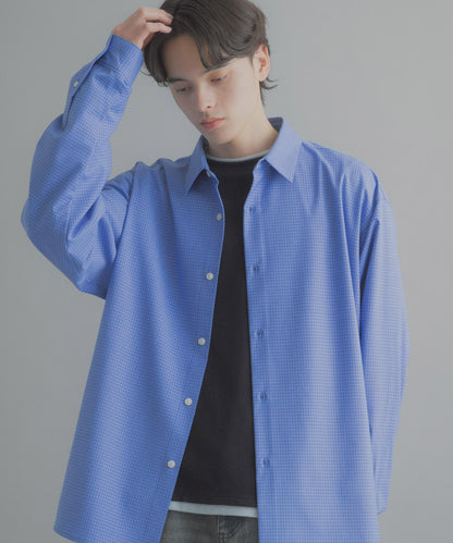 小格紋 經典領口 襯衫