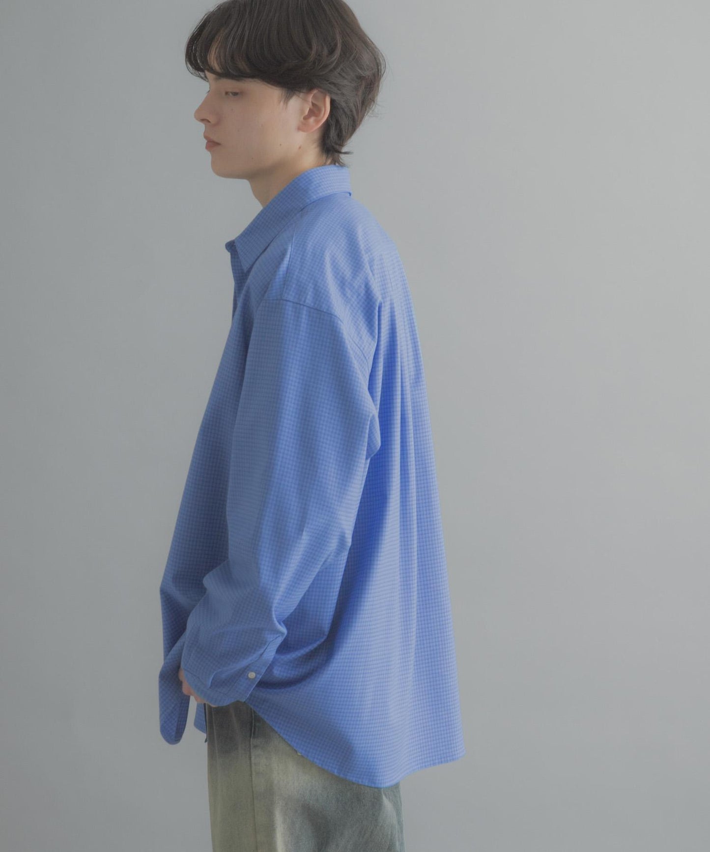 小格紋 經典領口 襯衫