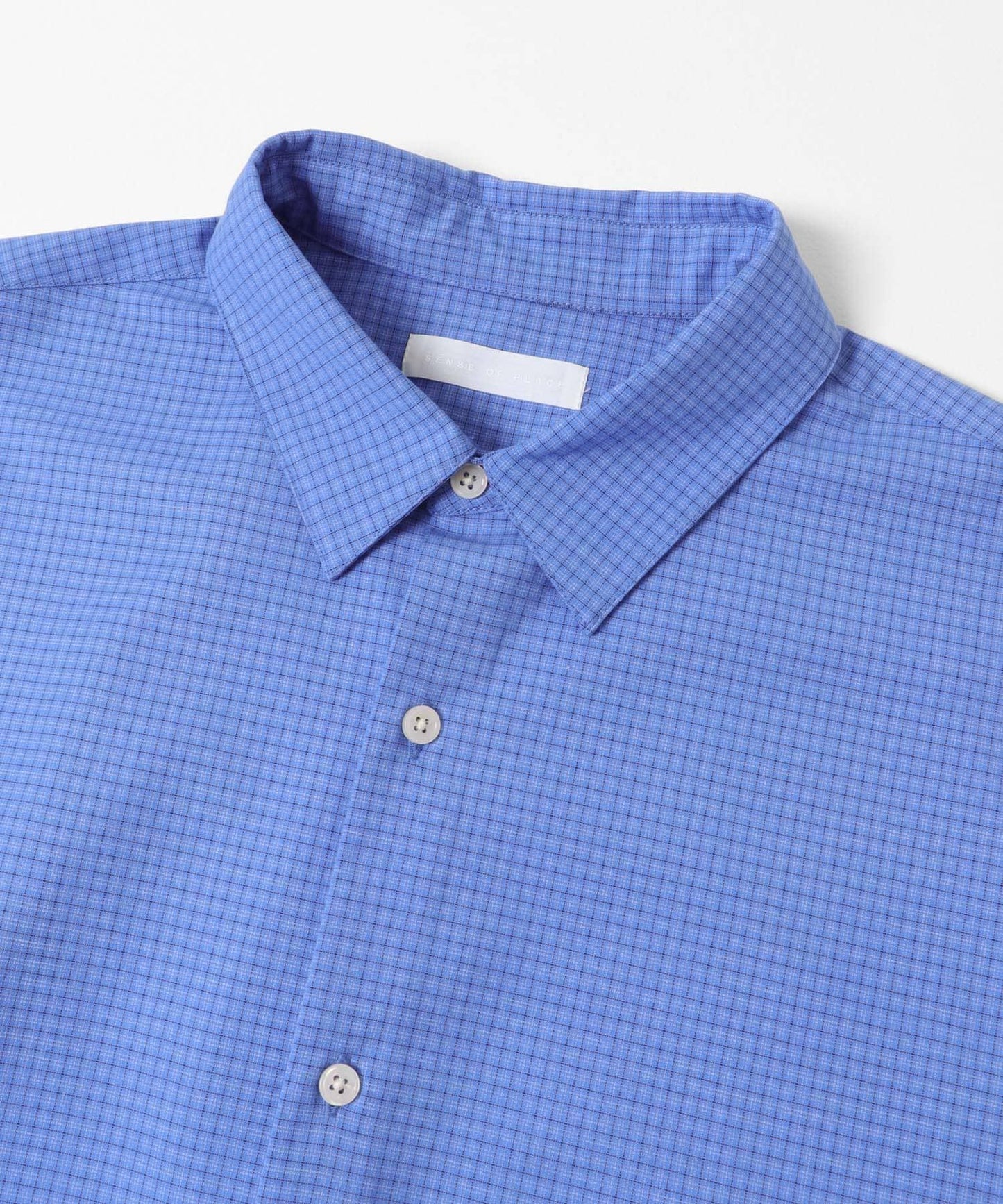 小格紋 經典領口 襯衫